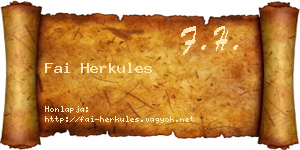 Fai Herkules névjegykártya